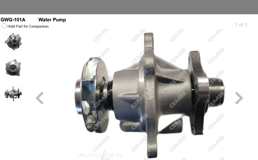 GENUINE GMB WATER PUMP & GASKET & SILICONE FOR Hummer Hummer 3.7 SUV 4WD