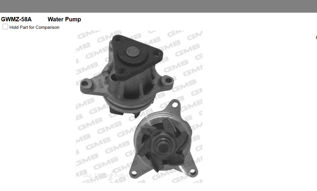 GENUINE GMB WATER PUMP+GASKET+SILICONE FOR Mazda Mazda3 2.3L BL MPS (BL14)