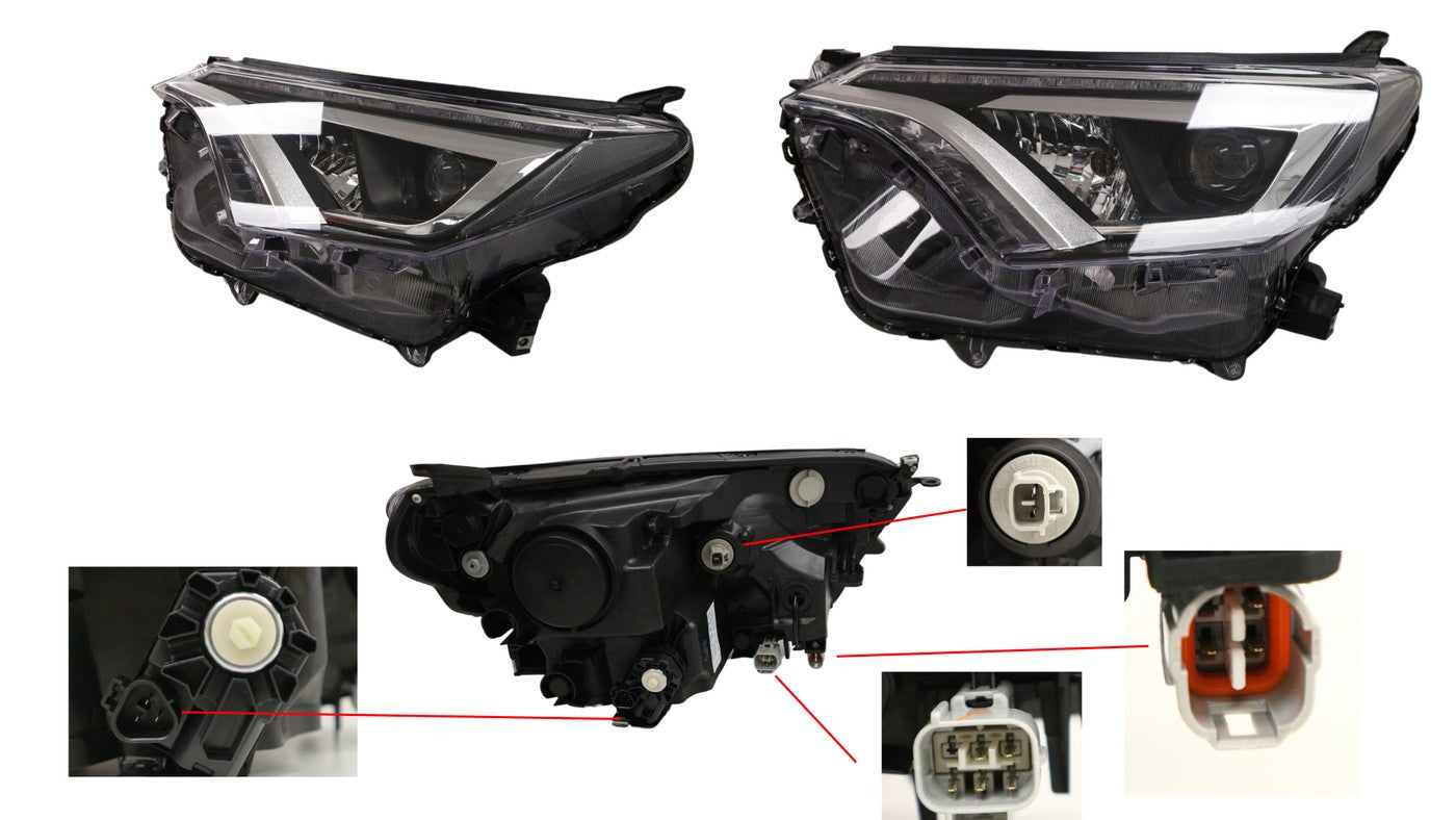 NEW PASSENGER SIDE HEADLIGHT FOR TOYOTA RAV4 40 SERIES 2 12/2015 ~ 12/2018