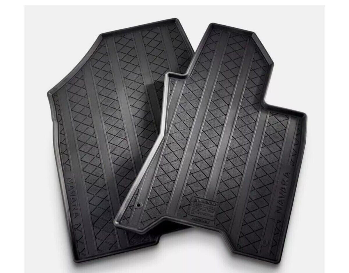 GENUINE FRONT RUBBER FLOOR MAT SET FOR NISSAN NAVARA D23 NP300 2017-ON NP-300