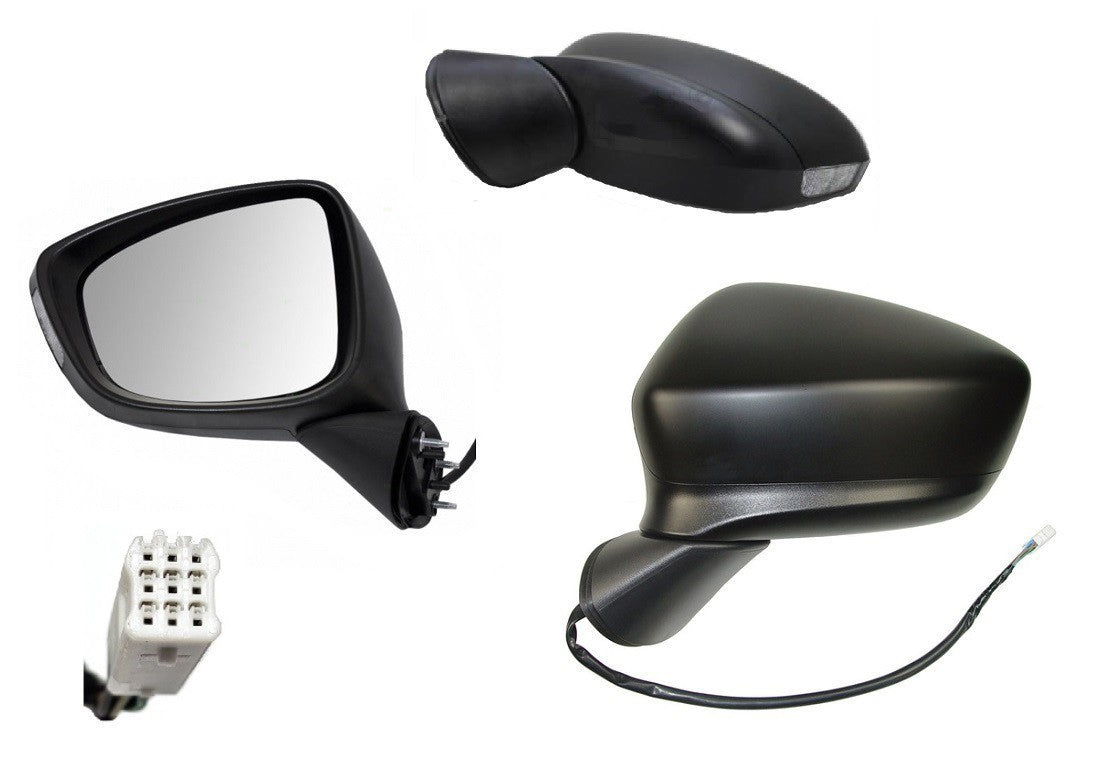 NEW PASSENGER SIDE DOOR MIRROR FOR MAZDA CX-5 KE 02/2012 ~ 10/2014 BLACK *9-PIN*