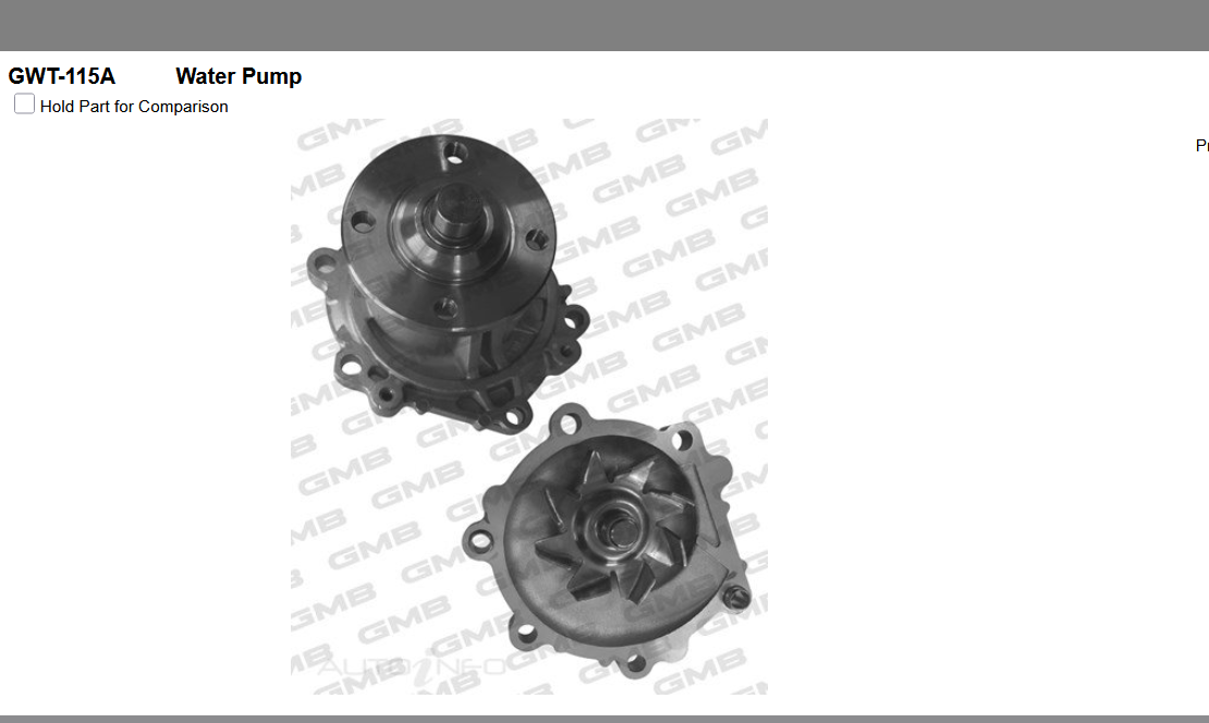 GENUINE GMB WATER PUMP+GASKET+SILICONE FOR Toyota HiAce 3.0 LH16,LH17 D