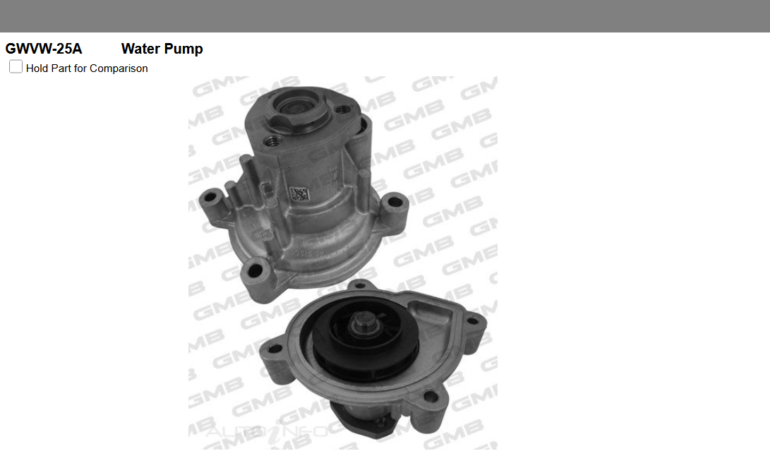 GENUINE GMB WATER PUMP+GASKET+SILICONE FOR Volkswagen Polo 1.4L 6C1,6R1 (6R1)