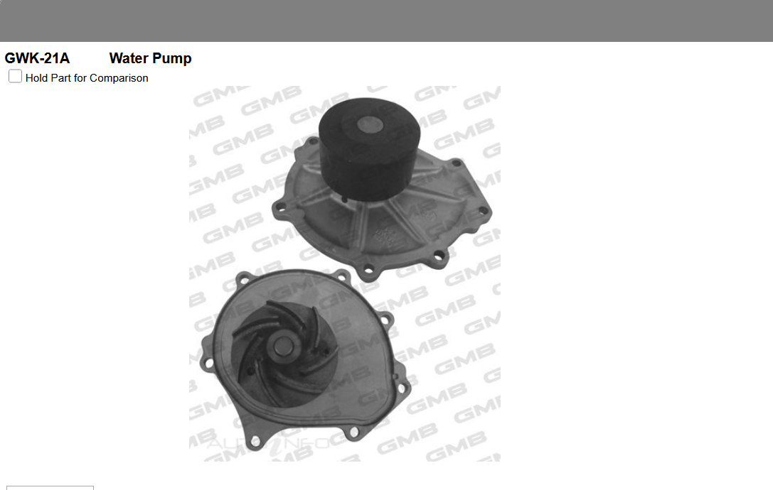 GENUINE GMB WATER PUMP+GASKET+SILICONE FOR Kia Carnival 2.5L UP V6