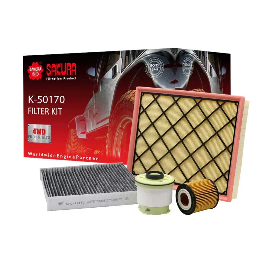 SERVICE FILTER KIT OIL AIR FUEL CABIN FOR FORD RANGER PX EVEREST UA 2011-2020