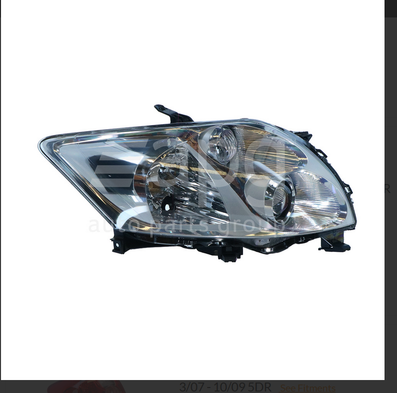 NEW DRIVER SIDE RIGHT HEADLIGHT LAMP FOR TOYOTA COROLLA 3/2007-10/2009