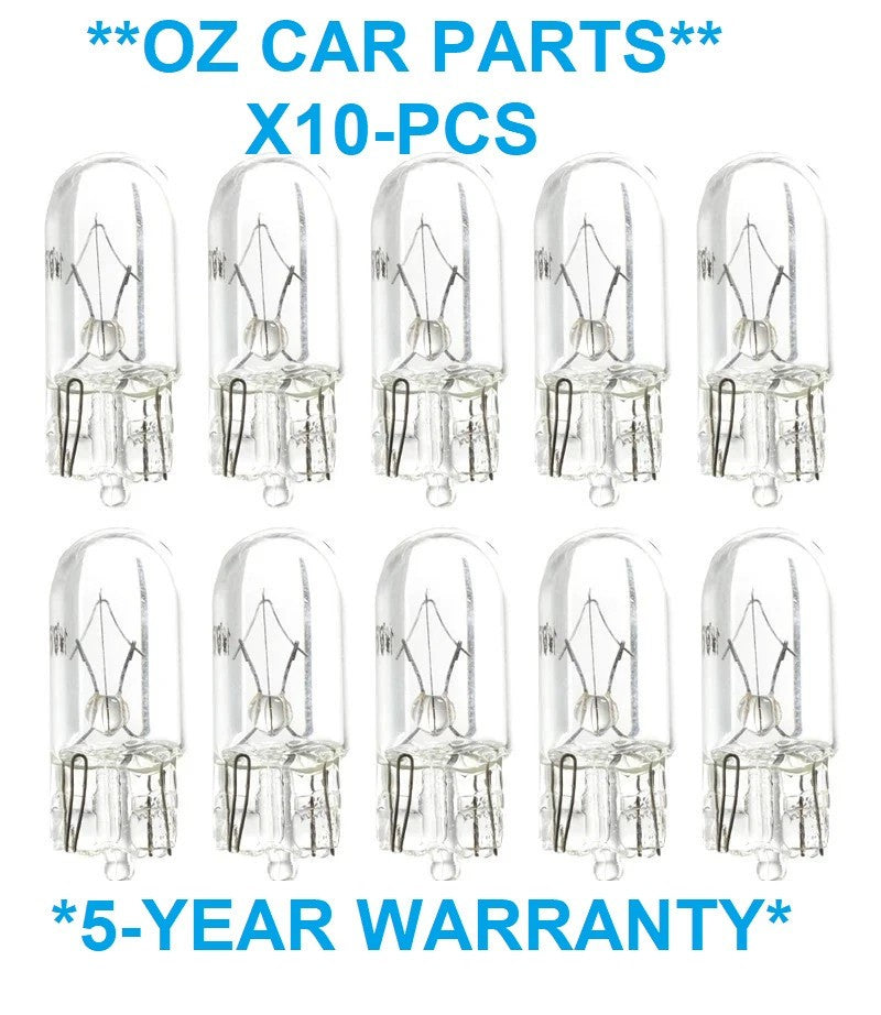 X10 PCS Bulb GLOBE W5W T10 Halogen Clear 12V 5W T-10 T10