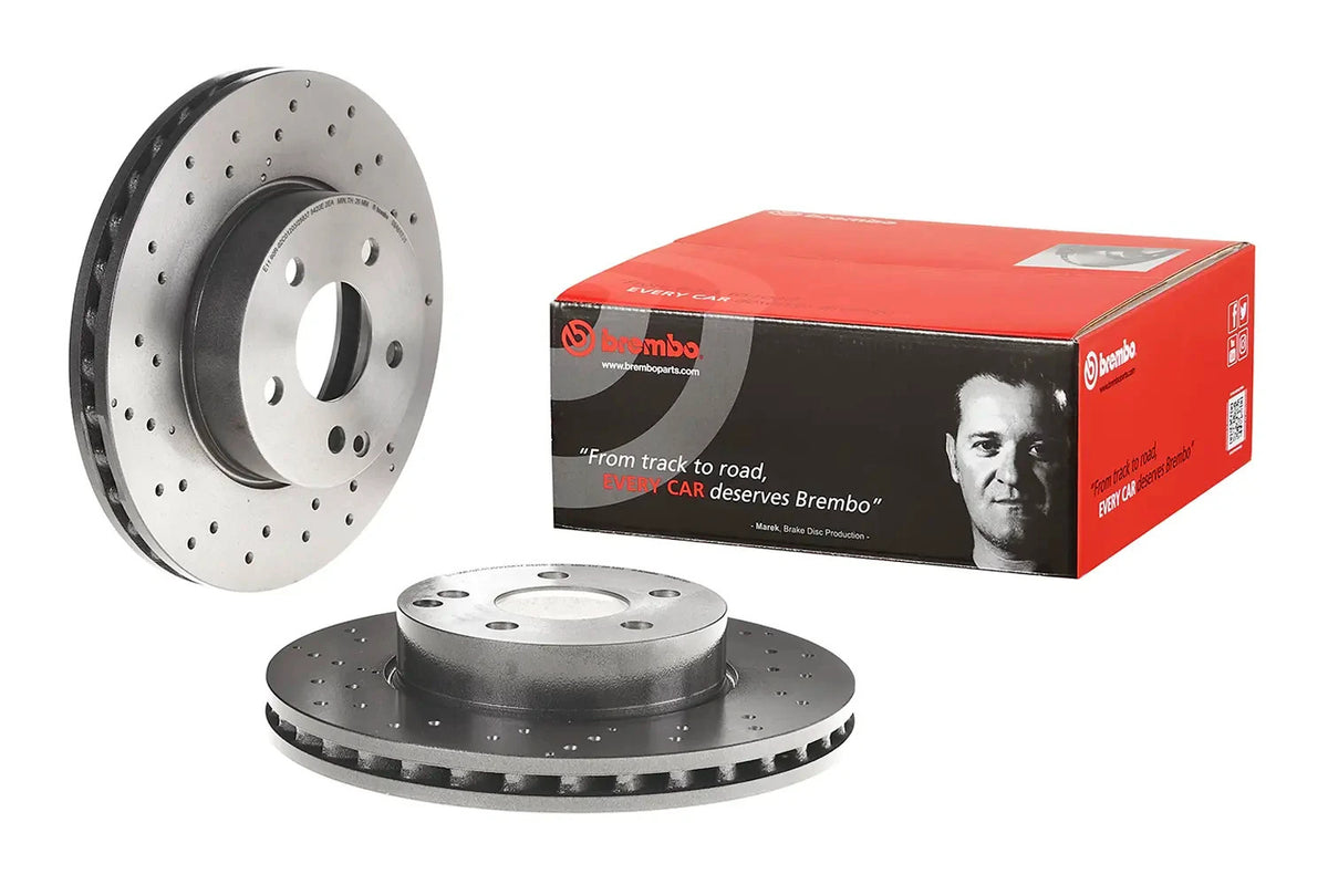 Brembo FRONT Drilled Disc Brake Rotor FOR Mercedes Benz C-Class 2007-2017 *295MM