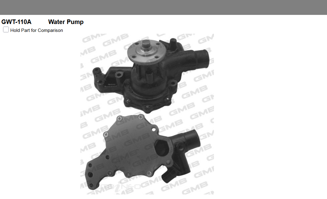 GENUINE GMB WATER PUMP+GASKET+SILICONE FOR Toyota Dyna 200 3.4L BU1 D