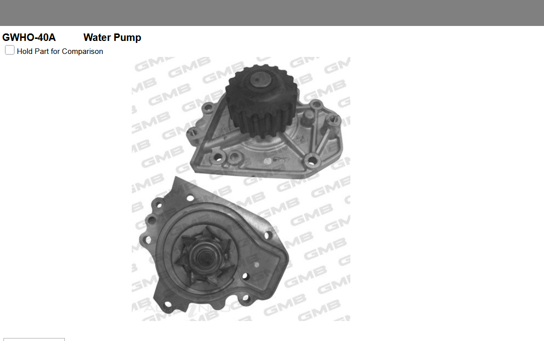 GENUINE GMB WATER PUMP & GASKET & SILICONE FOR Honda Civic 1.6 EJ,EM1 i-VTEC EM1