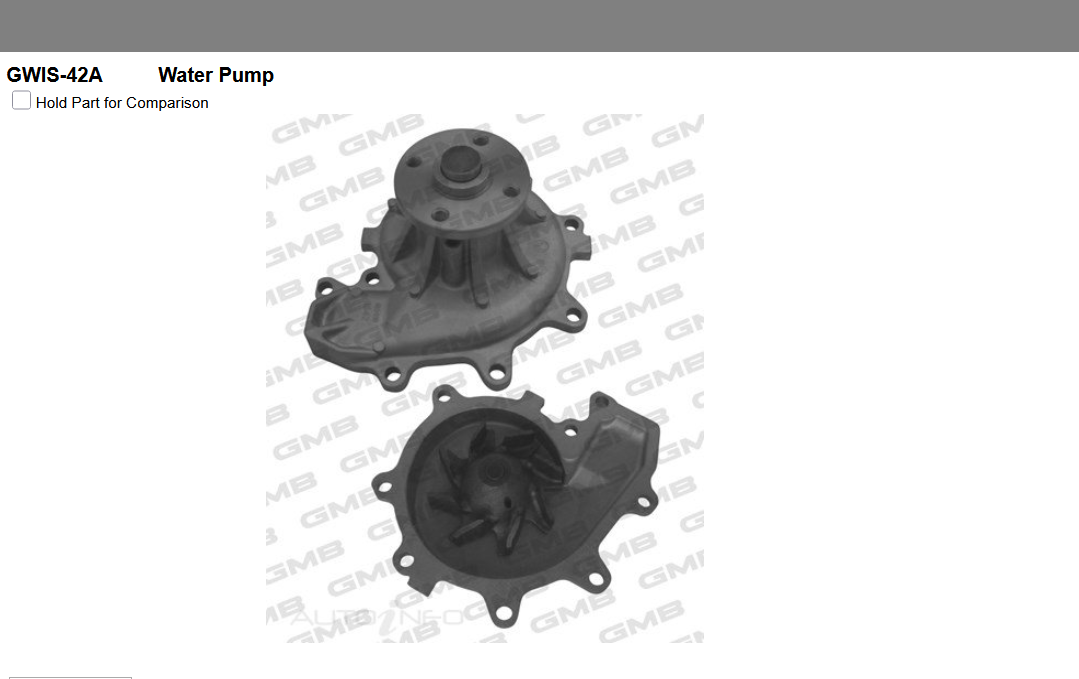 GENUINE GMB WATER PUMP+GASKET+SILICONE FOR ISUZU TRUCK NKR NPR 1990-2008