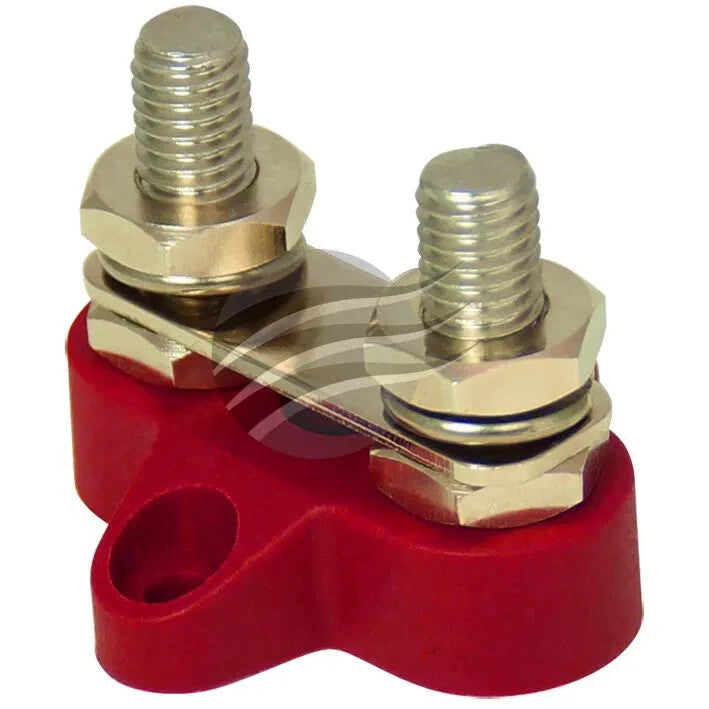 NEW HEAVY DUTY DUAL WIRE CONNECTER M8 45.3 x 43 x 32.5mm RED