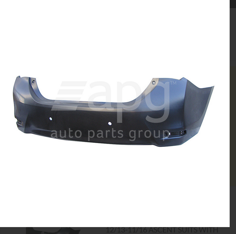NEW REAR BAR COVER BUMPER FOR TOYOTA COROLLA ZRE172-R 12/2013-11/2016 SEDAN