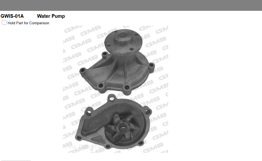 GENUINE GMB WATER PUMP+GASKET+SILICONE FOR Holden Gemini 1.6L TF,TE,TG