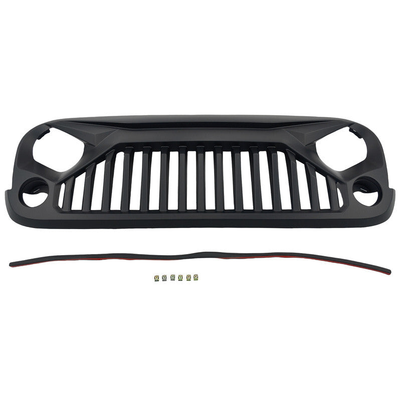 FRONT MATTE BLACK GRILLE For Jeep Wrangler JK Unlimited 2007-2018