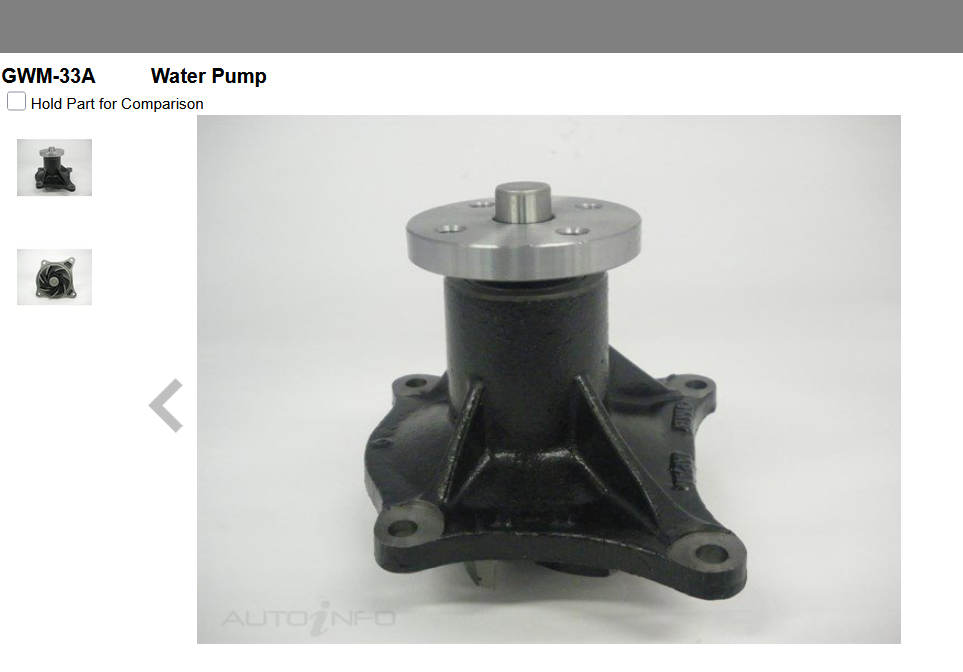GENUINE GMB WATER PUMP+GASKET+SILICONE FOR Mitsubishi Canter (FE3, FE4)