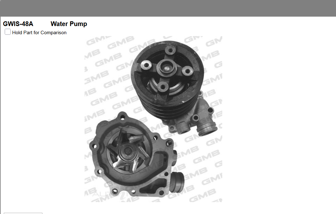 GENUINE GMB WATER PUMP+GASKET+SILICONE FOR ISUZU TRUCK FORWARD 7.1L-8.2L 1990-02