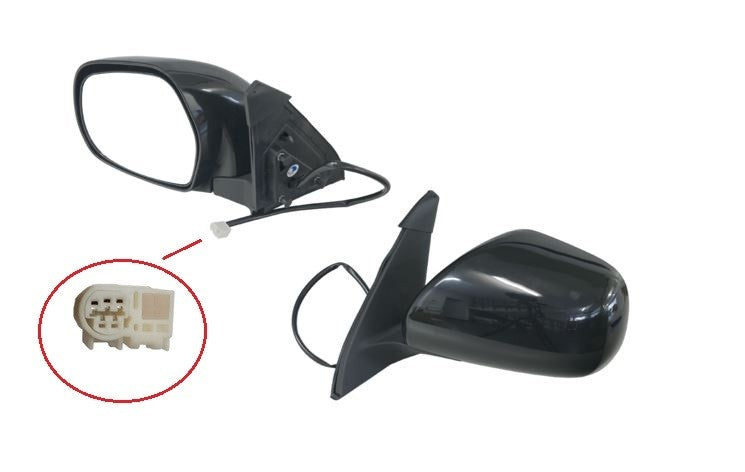 NEW LEFT SIDE DOOR MIRROR FOR TOYOTA PRADO J120 02/2003 ~ 10/2009 3-PIN BLACK