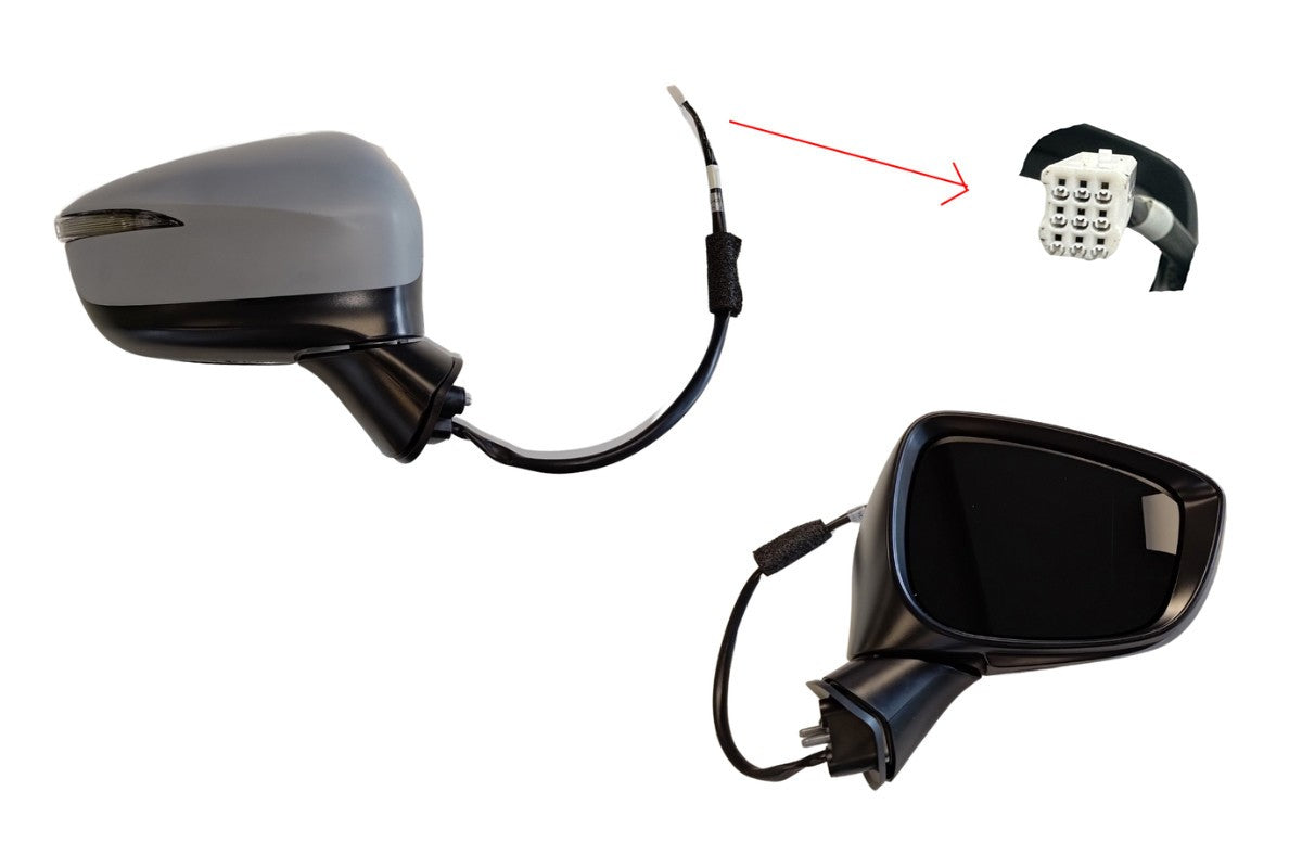 NEW DRIVER SIDE DOOR MIRROR FOR MAZDA CX-3 DK 01/15-ON BLIND SPOT TYPE 9-PIN