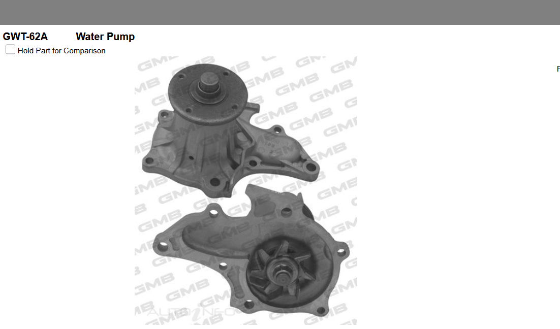 GENUINE GMB WATER PUMP+GASKET+SILICONE FOR Toyota CELICA AA63R 1.6L 1983-1985