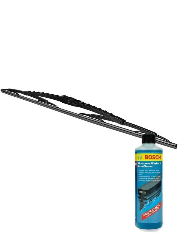 Bosch Eco Wiper Blade 650mm + Windshield Washer Fluid Fits Ford, Honda, Mazda, M