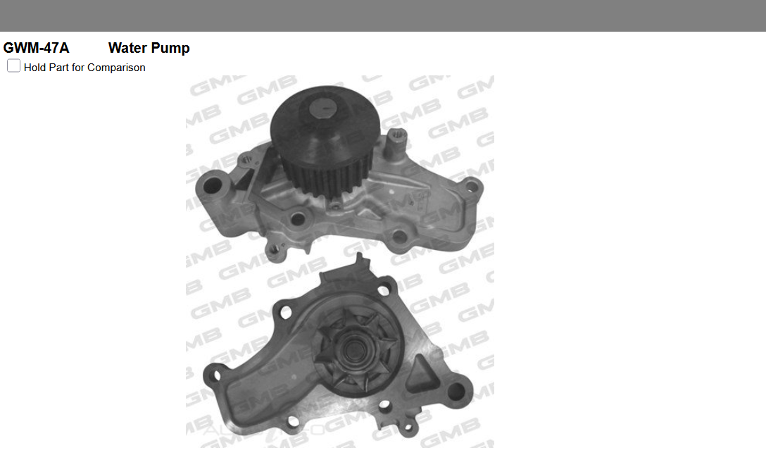 GMB WATER PUMP+GASKET+SILICONE FOR Proton Wira 1.6 C9 416 i