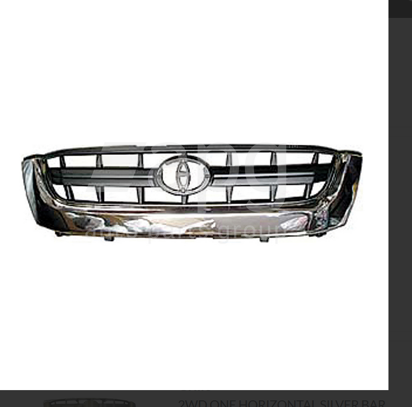NEW FRONT GRILLE FOR TOYOTA HILUX TWO HORIZONTAL CHROME TYPE 7/2004-2/2005