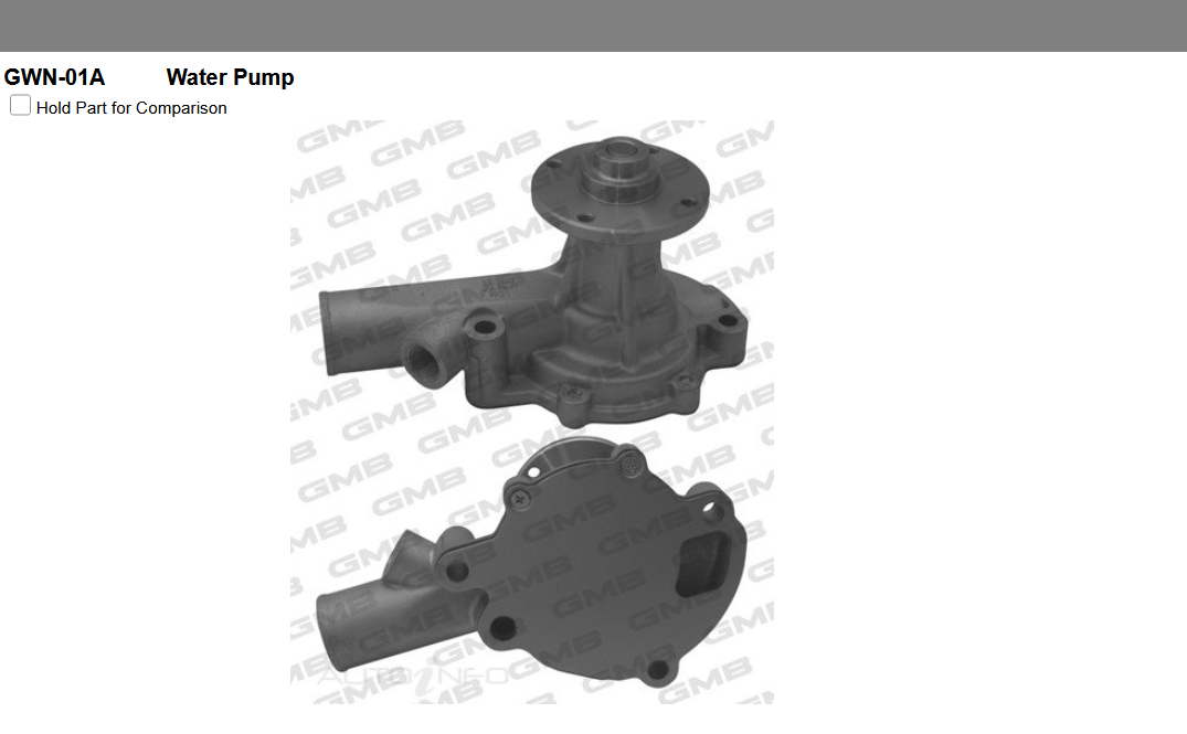 GENUINE GMB WATER PUMP+GASKET+SILICONE FOR Nissan Urvan 1.6L E23