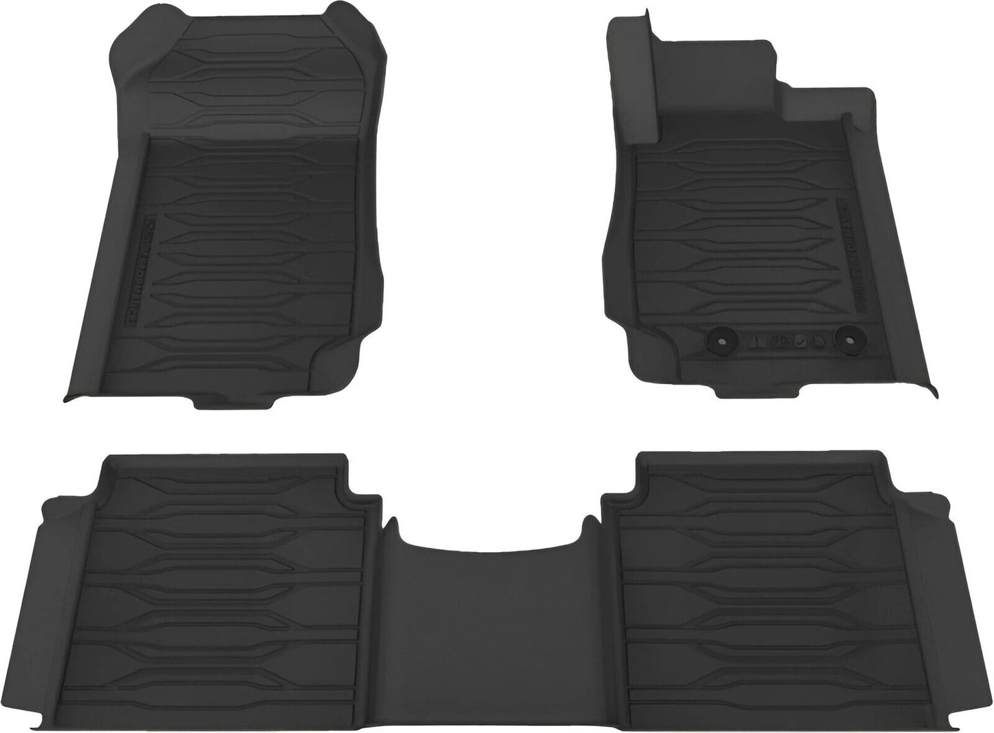 GENUINE FRONT REAR RUBBER FLOOR MAT SET FOR Ranger PX Double Cab 2011 - 2022