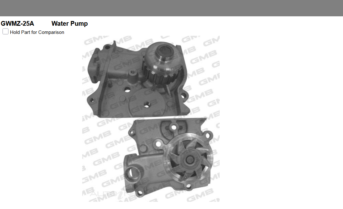 GENUINE GMB WATER PUMP+GASKET+SILICONE FOR Mazda 929 2.0L HB i Turbo