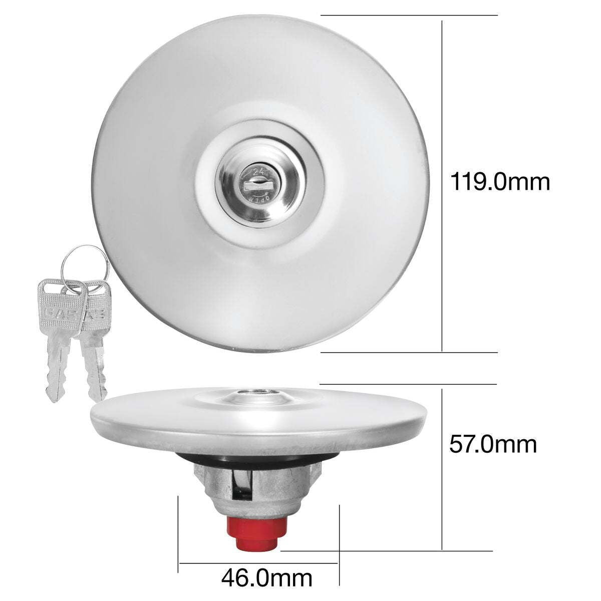 FUEL CAP WITH KEY FOR Early MODEL CAR 46.0-MM Locking Fuel Cap FUEL LOCK