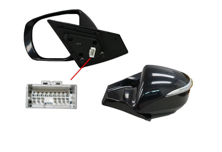 NEW LEFT SIDE DOOR MIRROR FOR HYUNDAI SANTA FE DM SERIES 1 08/12-05/15 8-PIN