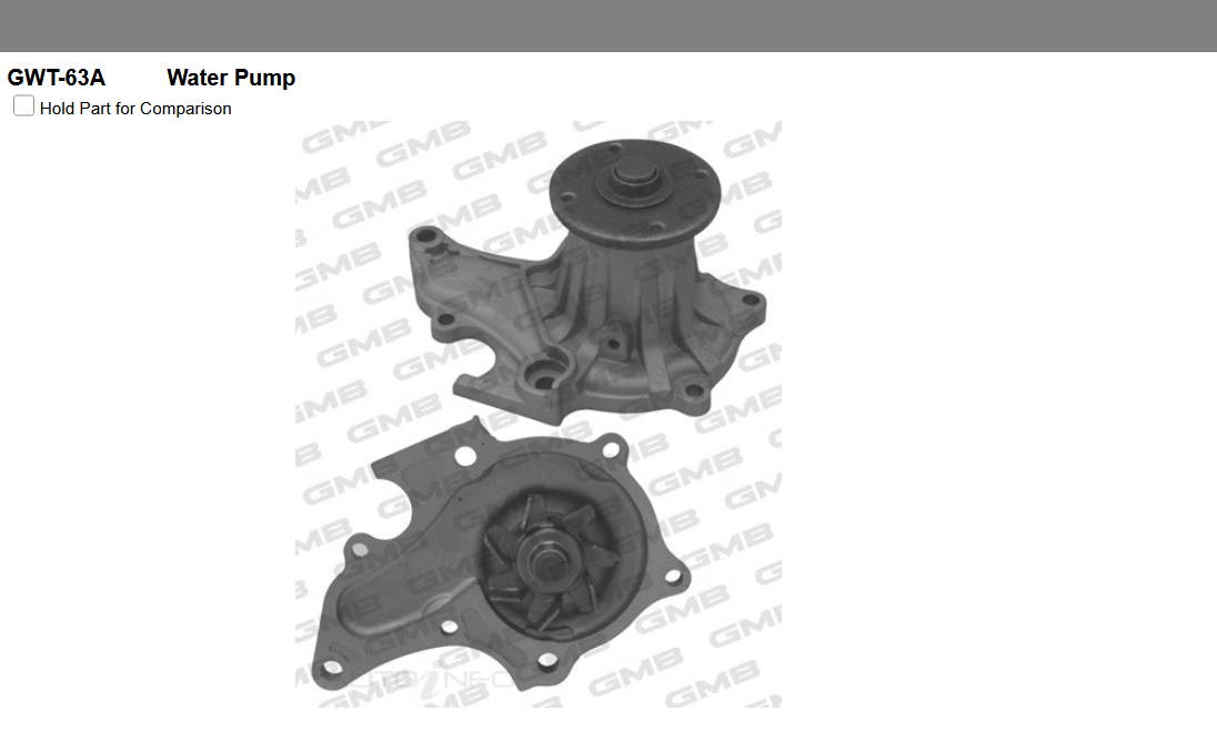 GENUINE GMB WATER PUMP KIT GASKET+Silicone FOR Toyota MR2 1.6L AW11 16V