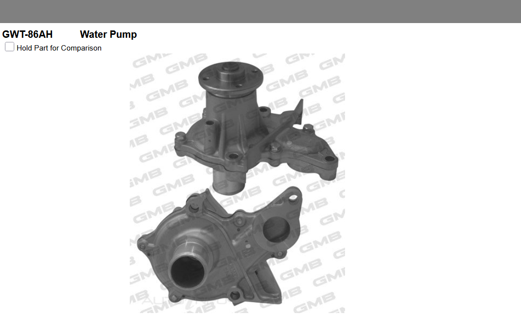 GENUINE GMB WATER PUMP+GASKET+Silicone FOR TOYOTA COROLLA 1.8L 1994-2002 AE1002