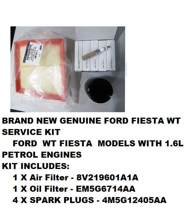 GENUINE FULL SERVICE KIT FOR FORD WT Fiesta 1.6L Petrol