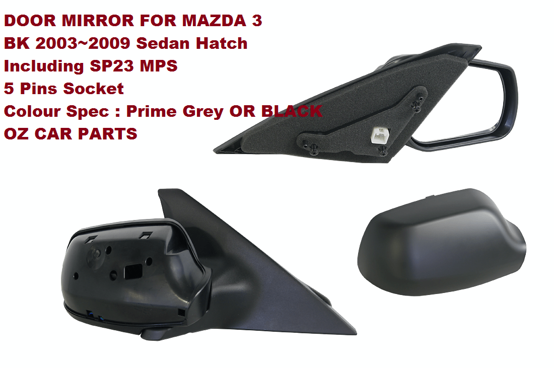Driver Side Electric Door Mirror 5 Pin for Mazda 3 BK 03-09