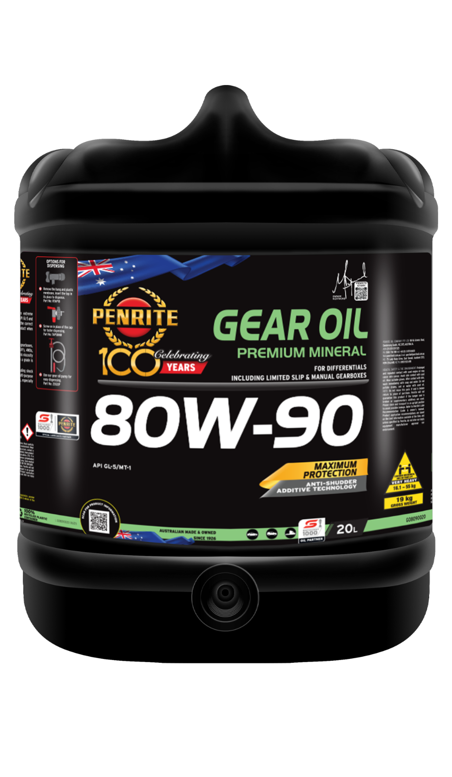 20-Litre-PENRITE GEAR OIL 80W-90 (Mineral) GO8090020