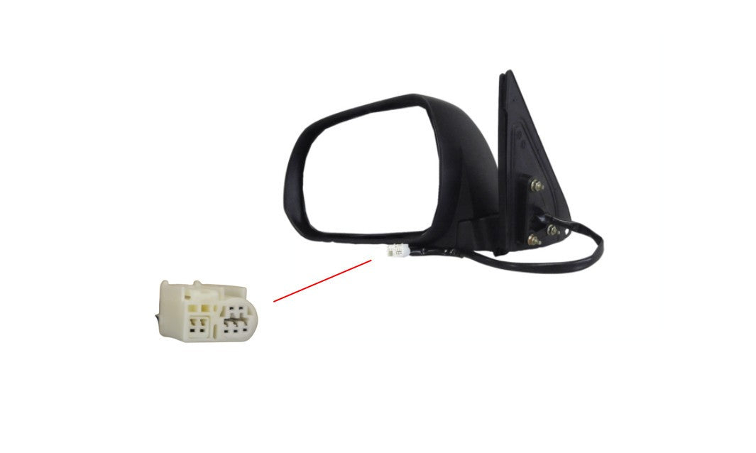 NEW LEFT SIDE DOOR MIRROR FOR TOYOTA KLUGER GSU40 08/2007-12/2013 7-PIN BLACK