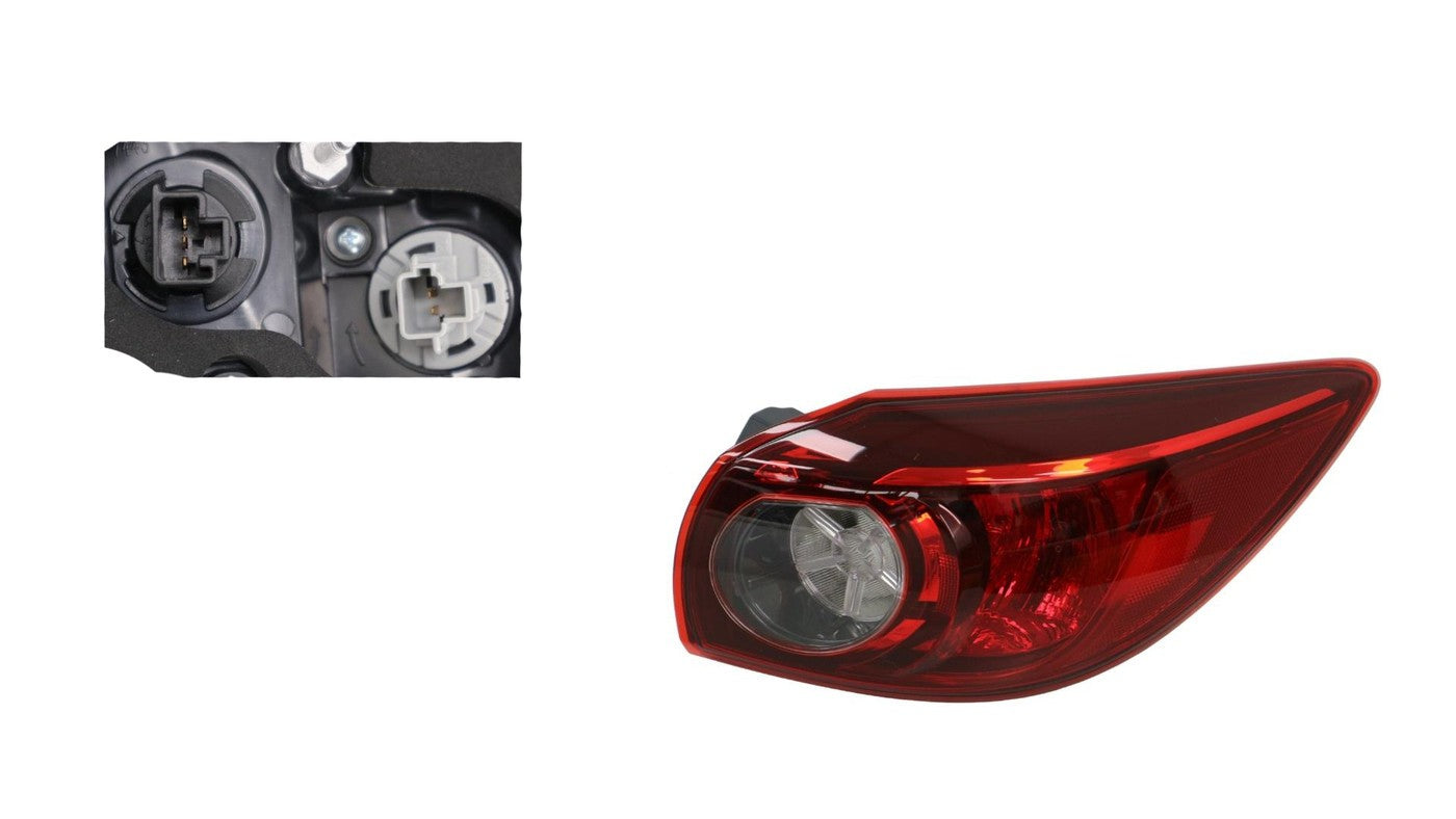 NEW DRIVER SIDE TAIL LIGHT FOR MAZDA 3 BM BN HATCHBACK 11/13-01/19 *NON LED*