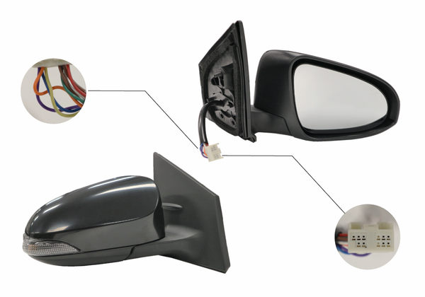 NEW RIGHT SIDE DOOR MIRROR FOR TOYOTA COROLLA ZRE182/ZWE186 01/13-07/2018 9-PIN