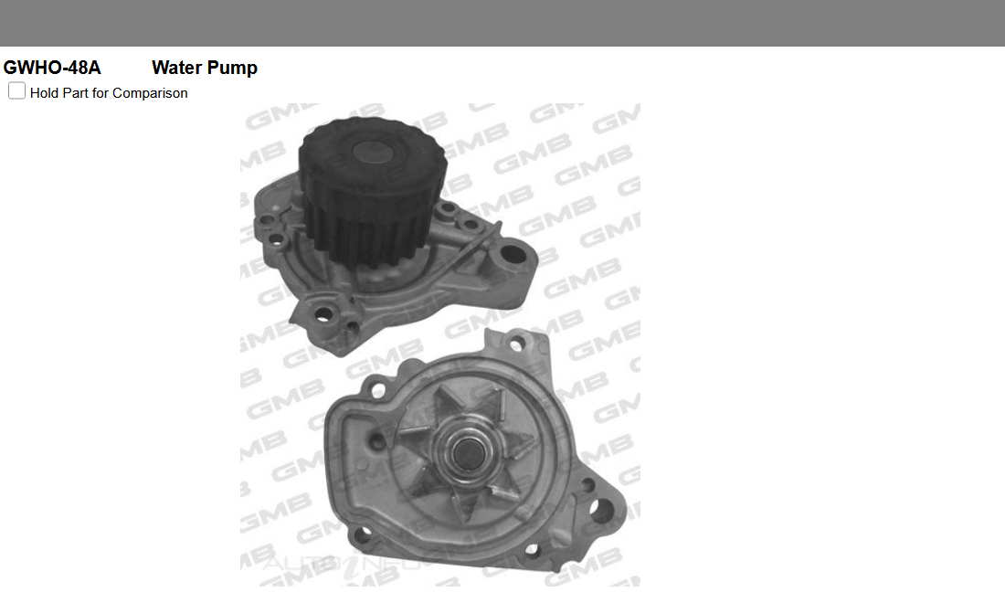 GENUINE GMB WATER PUMP+GASKET+SILICONE FOR Honda Civic 1.7L ET,ES (ES1)
