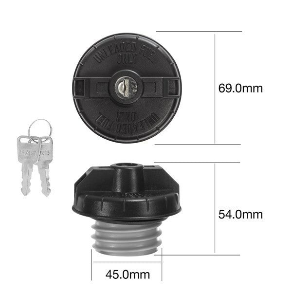 FUEL CAP WITH KEY FOR HOLE SIZE 45.0-MM Locking Fuel Cap FUEL LOCK PETROL