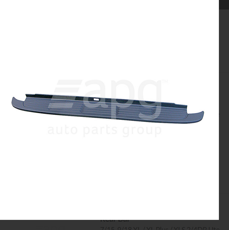 GENUINE REAR BUMPER BAR FOR MAZDA BT50 7/2015-9/2018 XL / XL Plus UPPER SECTION