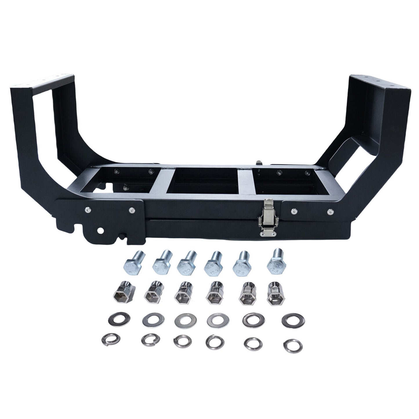 NEW HEAVY DUTY Aluminum Ladder Black Powder Coated Foldable CAR TRUCK TRAILER