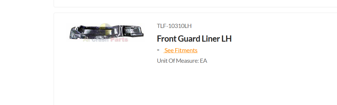NEW LEFT FRONT INNER GUARD LINER FOR TOYOTA LANDCRUISER 100-SERIES 1/1998-7/2007