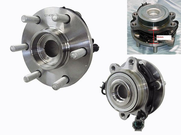 NEW LEFT FRONT Wheel HUB + BEARING FOR NISSAN PATHFINDER 4WD R51 SPAIN BUILD ABS