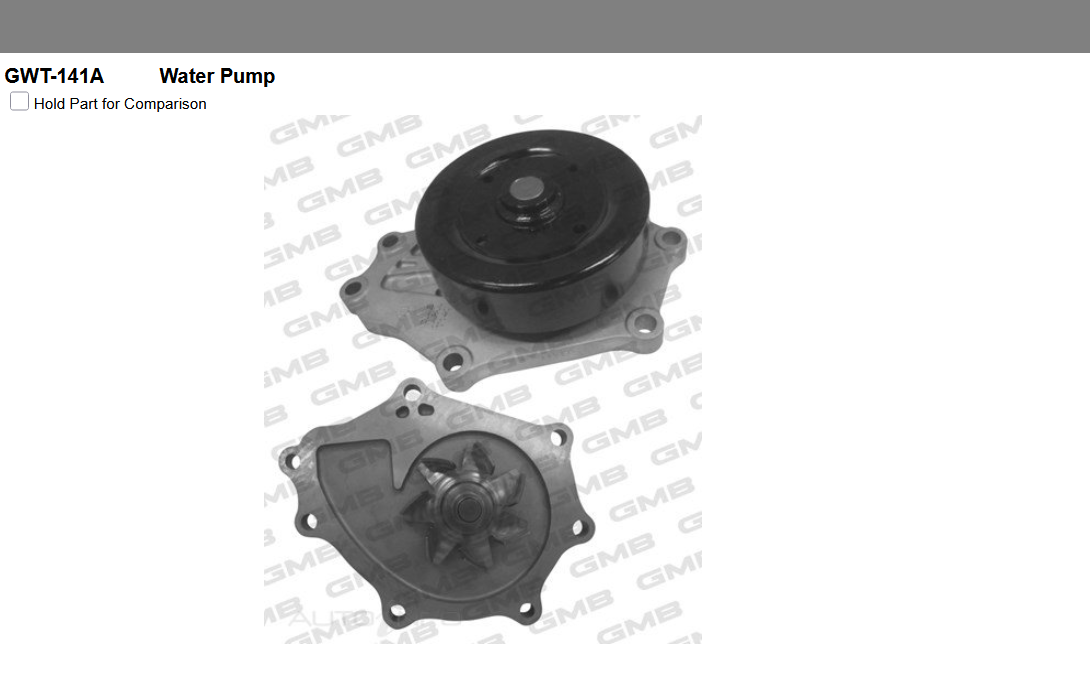 GENUINE GMB WATER PUMP+GASKET+SILICONE FOR Toyota RAV4 2.2L A40 D 4WD (ALA49)