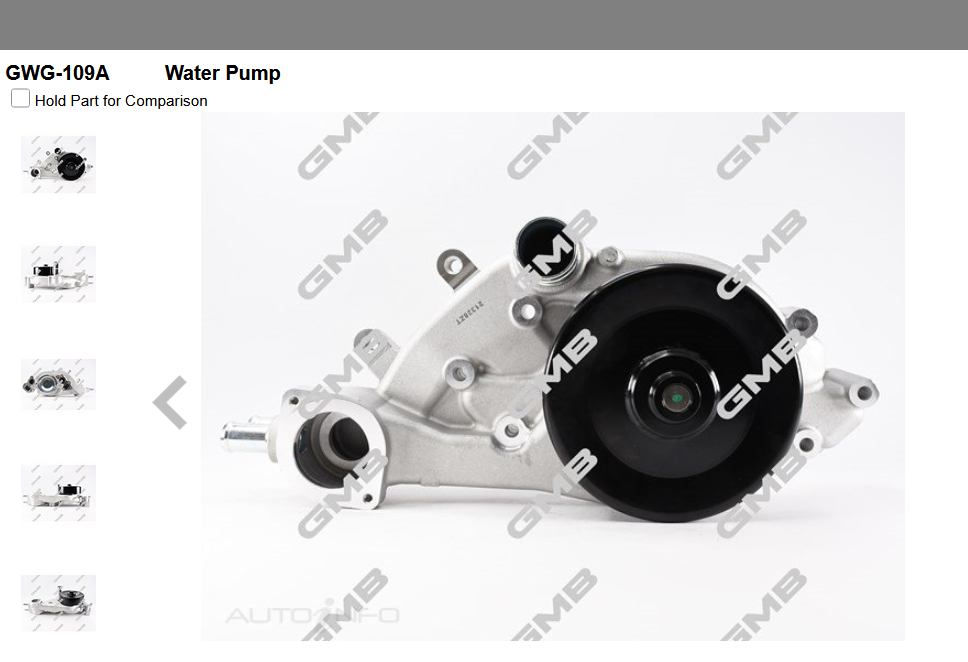 GENUINE GMB WATER PUMP & GASKET & SILICONE FOR HOLDEN COMMODORE VE V8 6.0L 6.2L