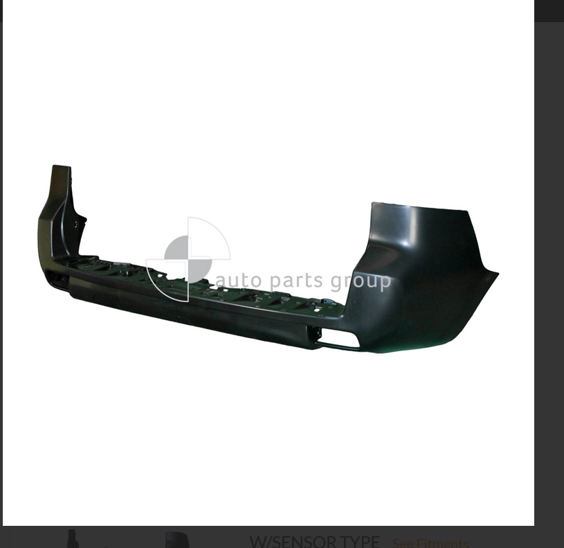 GENUINE REAR BUMPER BAR FOR TOYOTA PRADO 6/2015-11/2017 WITHOUT SENSOR TYPE