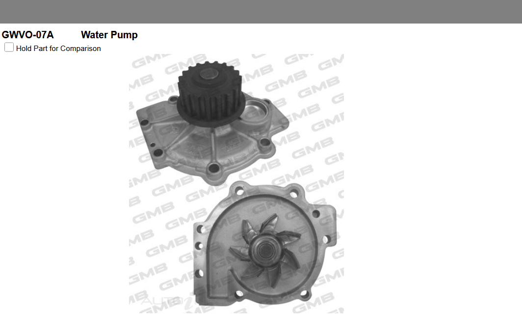 GENUINE GMB WATER PUMP+GASKET+SILICONE FOR Volvo 850 2.0L 854